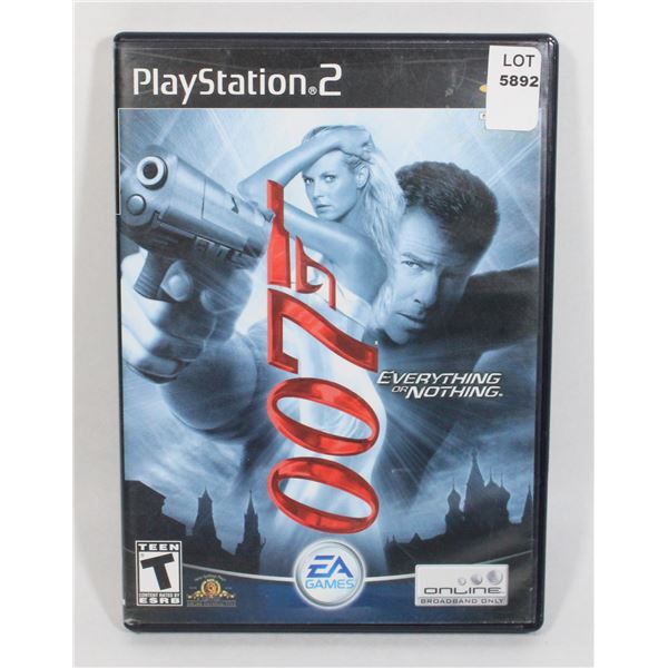 PLAYSTATION 2 007 EVERYTHING OR NOTHING GAME