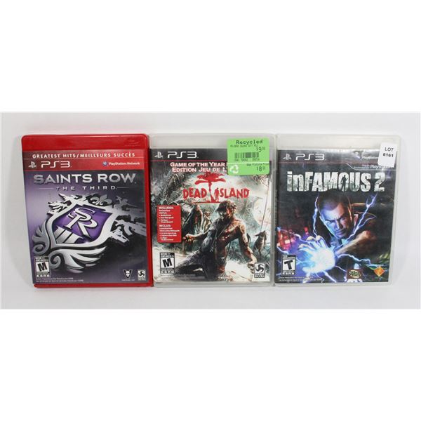 PLAYSTATION 3 INFAMOUS 2, DEAD ISLAND, SAINTS ROW