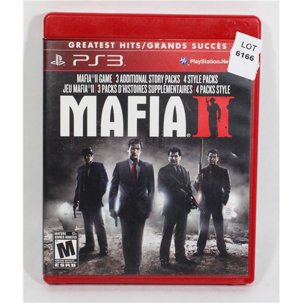 PLAYSTATION 3 MAFIA II GAME