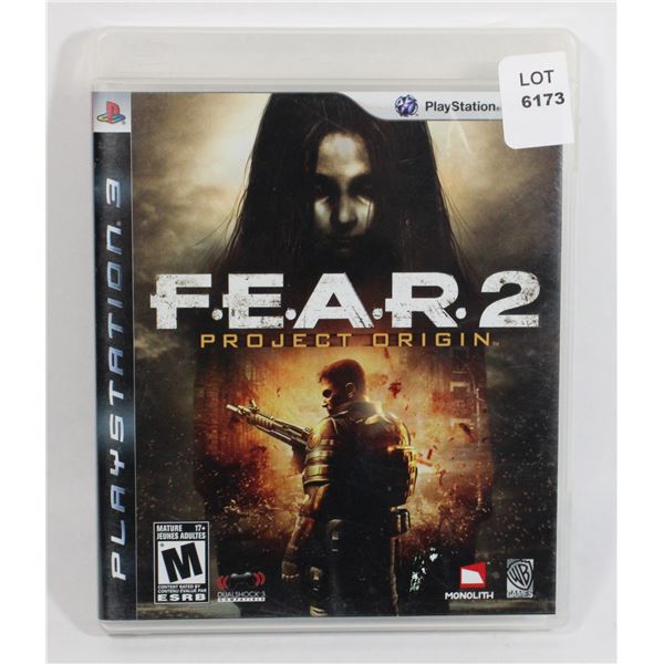 PLAYSTATION 3 F.E.A.R. 2 PROJECT ORIGIN GAME