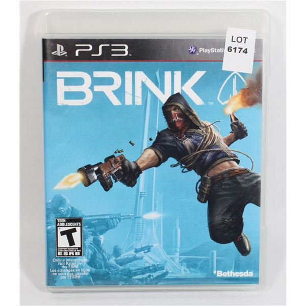 PLAYSTATION 3 BRINK GAME