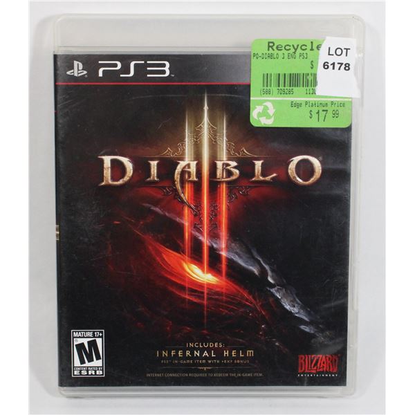 PLAYSTATION 3 DIABLO III GAME