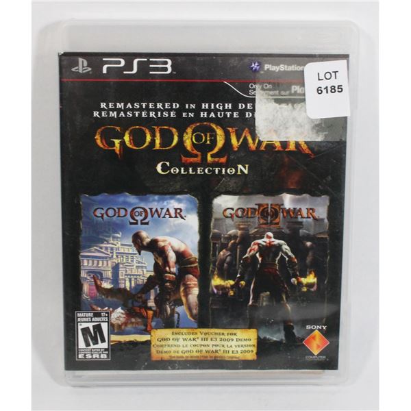 PLAYSTATION 3 GOD OF WAR COLLECTION REMASTERED IN