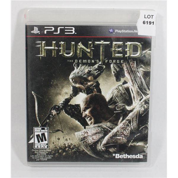 PLAYSTATION 3 HUNTED THE DEMON'S FORGE GAME