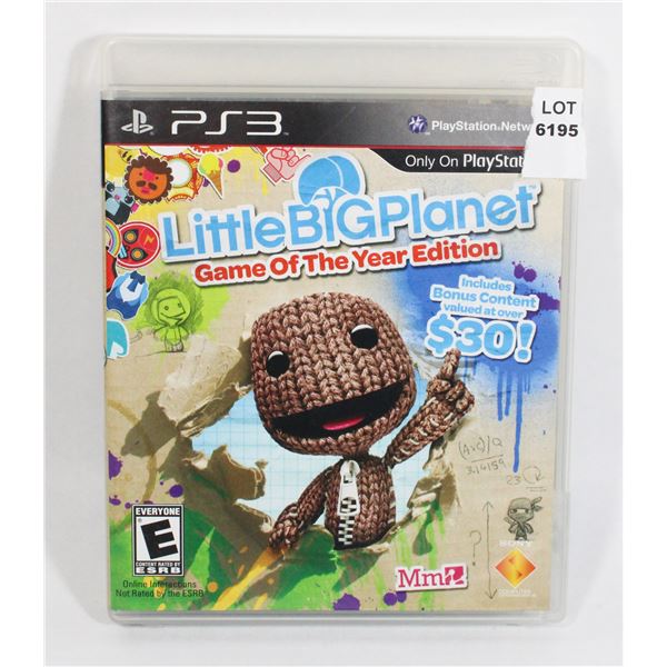 PLAYSTATION 3 LITTLE BIG PLANTE GAME OF THE YEAR