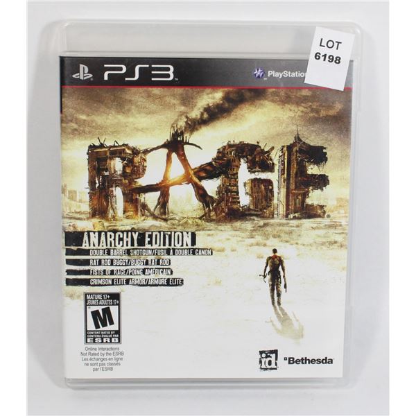 PLAYSTATION 3 RAGE PS3 GAME