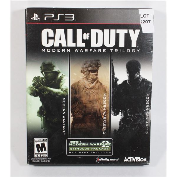 PS3 PLAYSTATION 3 CALL OF DUTY MW 1,2 3