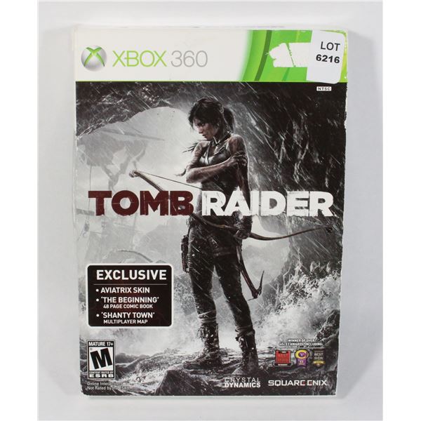 XBOX 360 TOMB RAIDER WITH COMIC GOOD COND