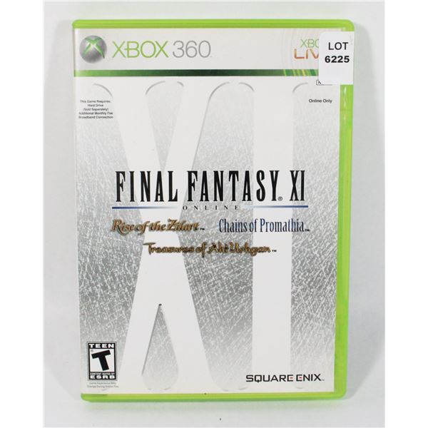 XBOX 360 FINAL FANTASY XI ZILART PROMATHIA