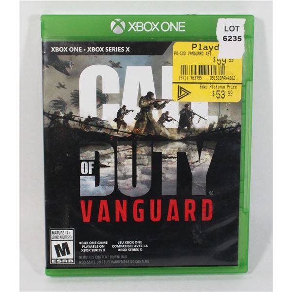 XBOX ONE SERIES X CALL OF DUTY VANGUARD