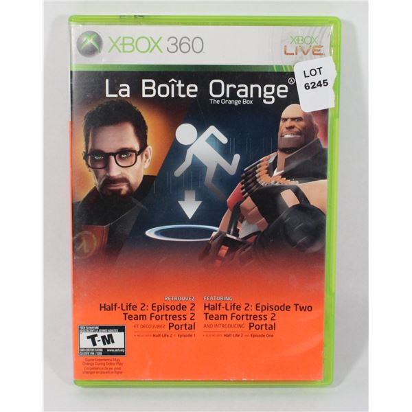 XBOX 360 ORANGE BOX CIB
