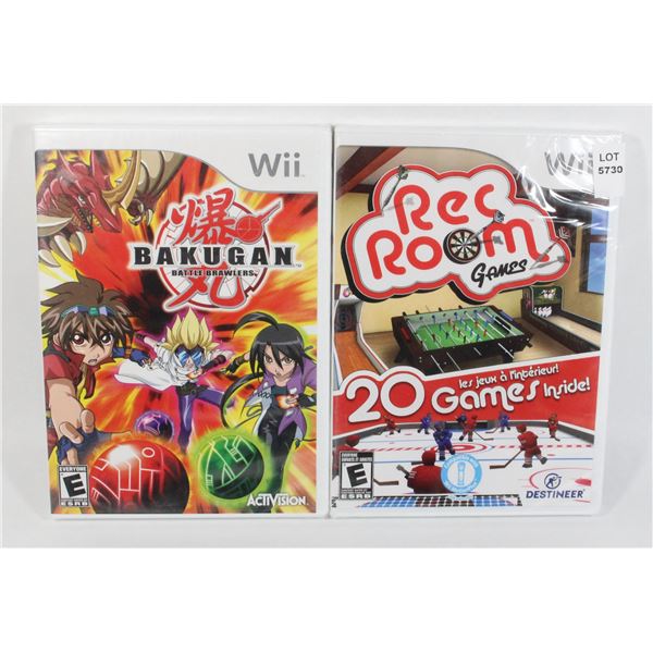 NINTENDO WII SEALED REC ROOM GAMES/BAKUGAN