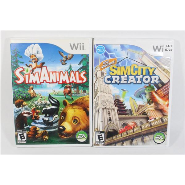 NINTENDO WII SIM CITY CREATOR/ SIM ANIMALS
