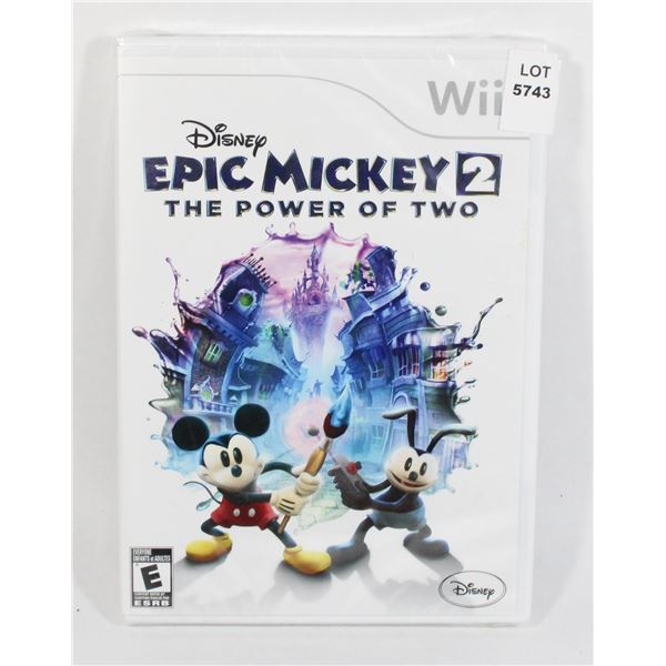 NINTENDO WII SEALED DISNEY EPIC MICKEY POWER OF 2