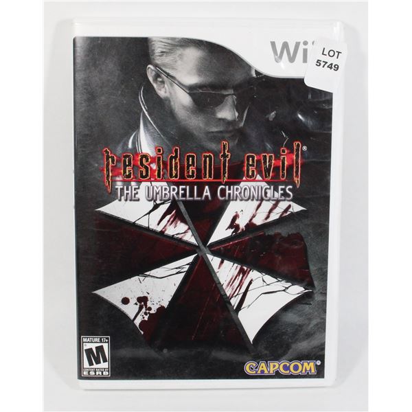 NINTENDO WII RESIDENT EVIL UMBRELLA CHRONICLES
