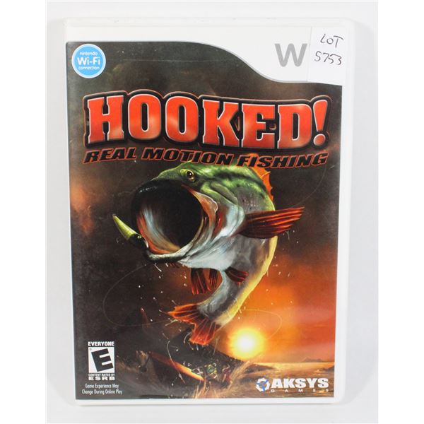 NINTENDO WII HOOKED REAL MOTION FISHING
