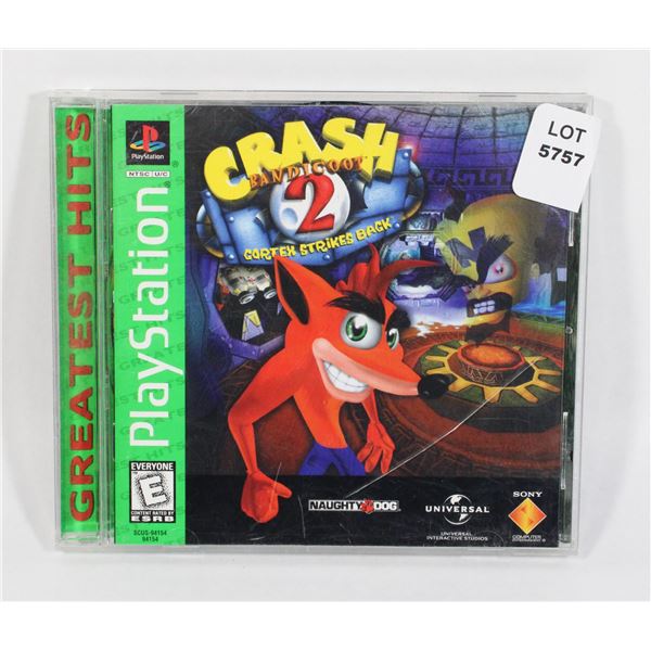 PS1 PLAYSTATION CRASH BANDICOOT2 CORTEX STRIKES
