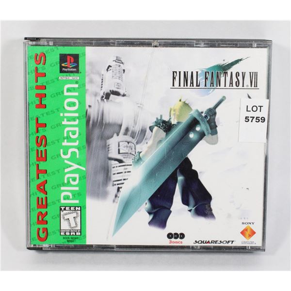 PS1 PLAYSTATION FINAL FANTASY VII 7