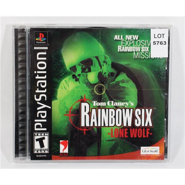 PS1 PLAYSTATION TOM CLANCY'S RAINBOW 6 LONE WOLF