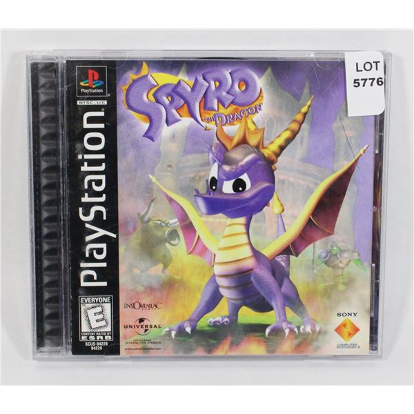 PS1 PLAYSTATION SPYRO BLACK LABEL