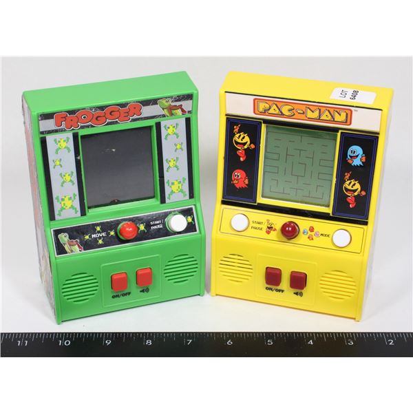 FROGGER AND PAC-MAN MINI ARCADE CABINET TOYS