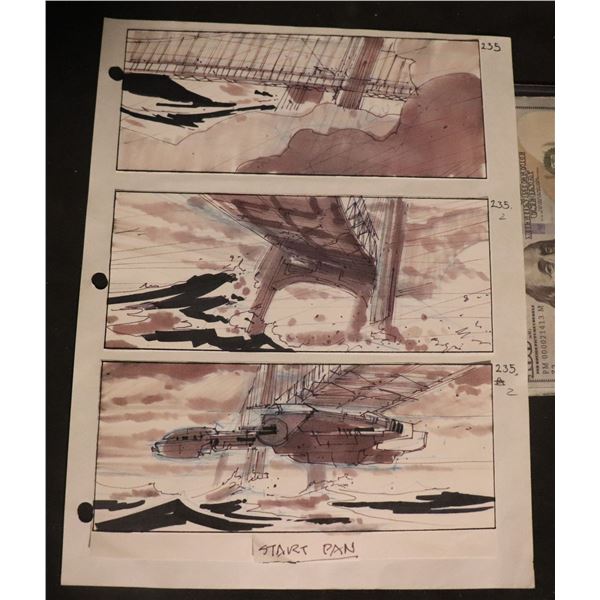 STAR TREK IV THE VOYAGE HOME STORYBOARDS WITH KLINGON BIRD OF PREY THE BOUNTY SC 235