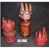 Image 1 : HELLBOY & THE GOLDEN ARMY ALL 3 HAND FIST OF DOOM HERO PUPPET SCREEN MATCHED SUPER HERO