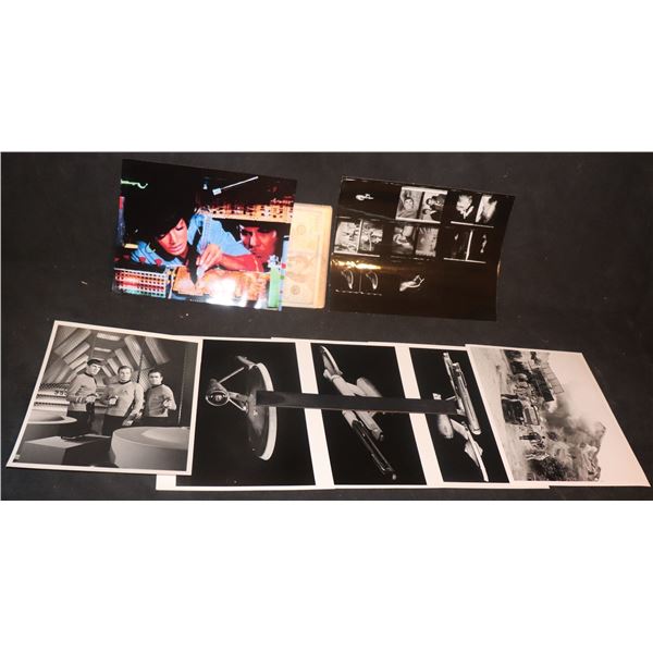 STAR TREK ORIGINAL 1960's ENTERPRISE & BTS PHOTOS LOT OF 7
