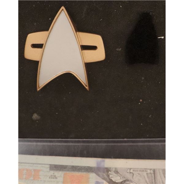 STAR TREK TNG ERA VOYAGER COMM BADGE SCREEN USED FROM THE GREG JEIN COLLECTION