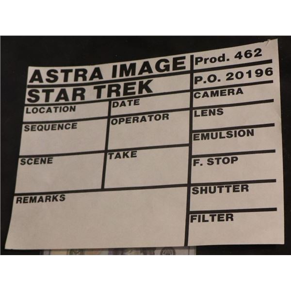 NO RESERVE STAR TREK TOS PRODUCTION PAPER CLAPPER A FROM THE GREG JEIN COLLECTION