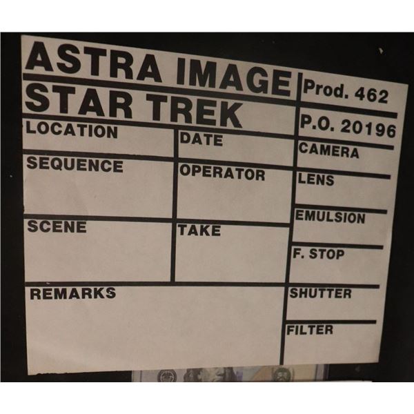 NO RESERVE STAR TREK TOS PRODUCTION PAPER CLAPPER B FROM THE GREG JEIN COLLECTION