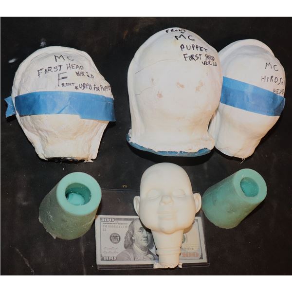 NO RESERVE UNKNOWN PUPPET HEAD AND MOLDS
