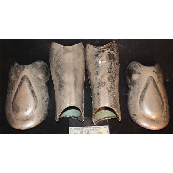 NO RESERVE SUPER HERO CHROMED SHIN & THIGH ARMOR SET