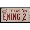 Image 1 : DALLAS TV EWING 2 METAL 1984 TEXAS LICENSE PLATE SCREEN MATCHED