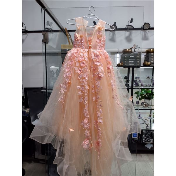 Brand New Long dress for girls (7-8 years) peach color