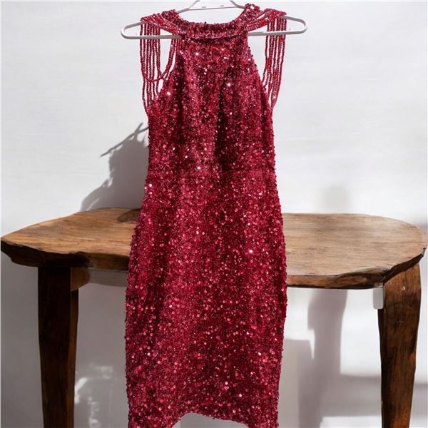 Brand New Red Sequine dress Sz M