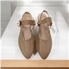 Image 1 : women pumps with block heels Beige with straps Size 6