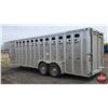 Image 19 : Stock Trailer : 2009 Merritt ~ Cattle Drive : 24ft : Gooseneck : Tandem Axle