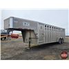 Image 1 : Stock Trailer : 2009 Merritt ~ Cattle Drive : 24ft : Gooseneck : Tandem Axle