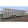 Image 7 : Stock Trailer : 2009 Merritt ~ Cattle Drive : 24ft : Gooseneck : Tandem Axle