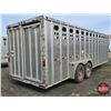 Image 8 : Stock Trailer : 2009 Merritt ~ Cattle Drive : 24ft : Gooseneck : Tandem Axle