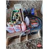 Image 1 : Pallet Lot: Variety Shop Supplies (RV Antifreeze, Paint, Lubricants, Booster Cables, etc!)