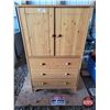 Image 1 : Pine Armoire (51-1/2"H x 31-1/2"W x 16"D)