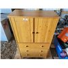 Image 2 : Pine Armoire (51-1/2"H x 31-1/2"W x 16"D)
