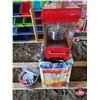 Image 1 : Popcorn Machine w/Accessories (Box Measures: 22"H x 14"W x 14"D)
