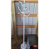 Image 3 : Office Furniture : Desk with built-on Cabinet; Metal File Cabinet; Office Chair & Coat Rack (Desk Me