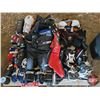 Image 2 : Pallet Lot - Variety Hockey Gear : Selection of Skates; Pads; Gloves; Ref Gear; Pucks; Flames Jersey