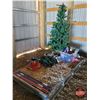 Image 1 : Christmas Grouping : 6ft Tree; Tree Stand; Wrapping Paper; Lights; Decorations; etc !