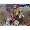Image 1 : Home Décor Grouping : Clock; Planter; Foot Stools; Baskets; etc