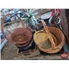 Image 7 : Home Décor Grouping : Clock; Planter; Foot Stools; Baskets; etc